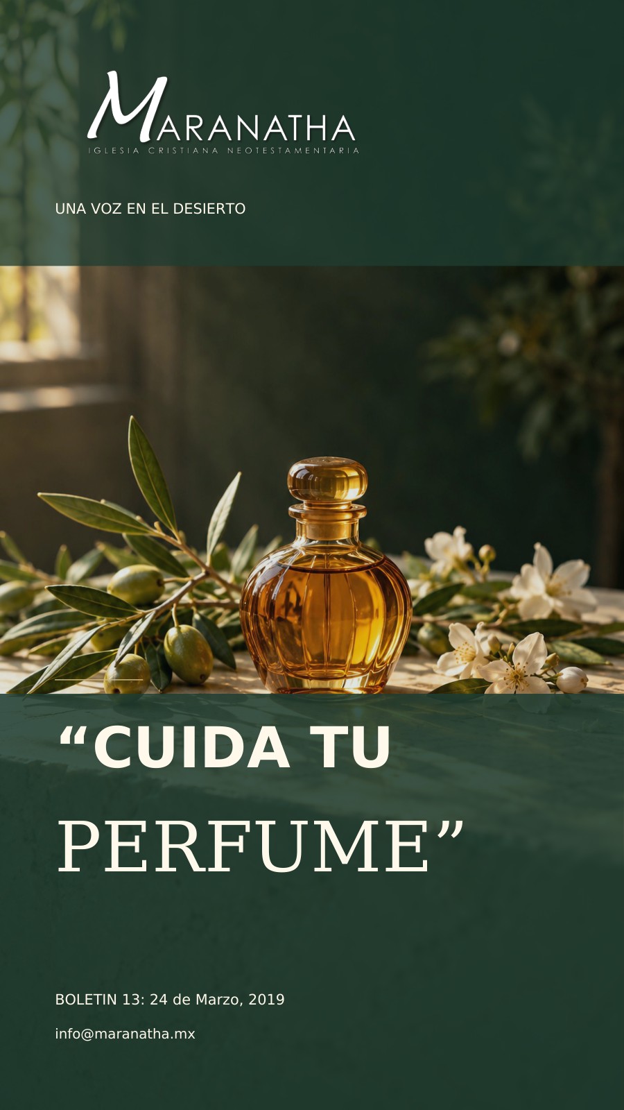 Portada original de Cuida Tu Perfume. Obras de la carne y obras del Espíritu.